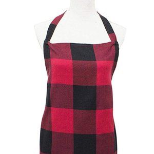Red & Black Buffalo Plaid Cotton Full Sized Cooking Apron